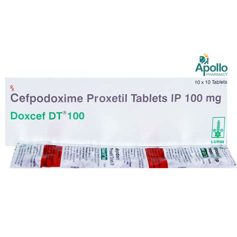 Doxcef DT 100 mg Tablet | Uses, Side Effects, Price | Apollo Pharmacy