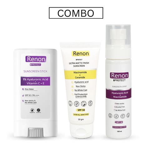 1 % Hyaluronic PA++++ SPF 50 Sunscreen Stick and Niacinamide Matte Fin ...