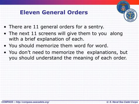 PPT - General Orders of a Sentry PowerPoint Presentation, free download ...