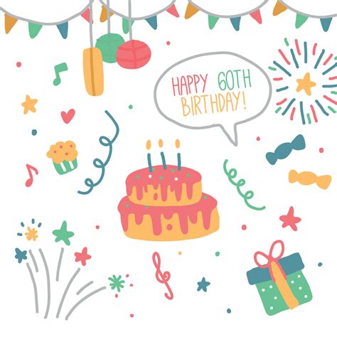 Birthday Colorful Elements 12719318 Vector Art at Vecteezy