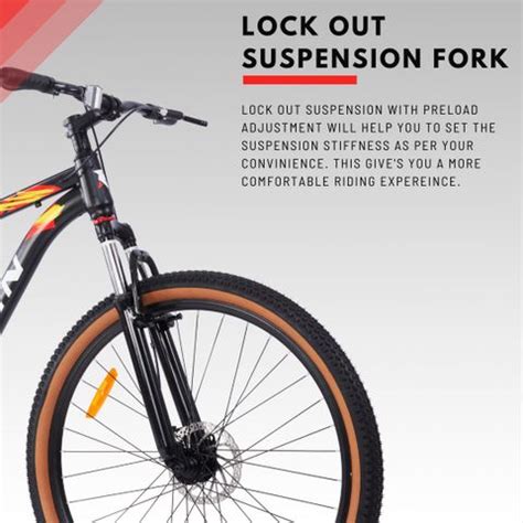 REVIN Fuse | Mountain Bike | Lockout Suspension| Light Carbon Steel ...
