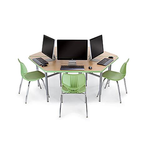 Computer Laboratory Group Table for Desktop Computer 的图像结果