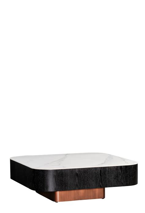 Orren Ellis Beltz Oversized Square Coffee Table with Ceramic Top ...