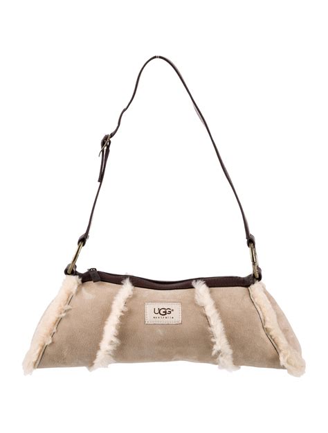 UGG Shearling Shoulder Bag - Neutrals Shoulder Bags, Handbags ...