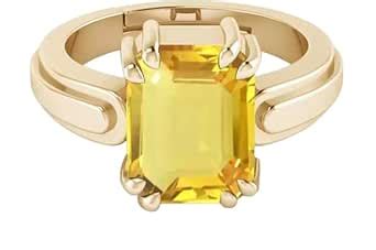 Buy The Galaxy Gems 5 Ratti Yellow Sapphire Gold Ring Original ...