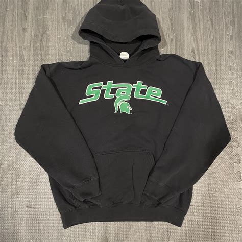 vintage michigan state hoodie size medium great... - Depop