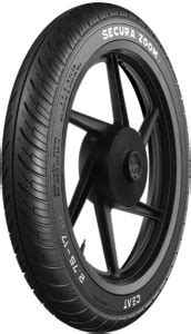 CEAT PUNCTURE SAFE - SECURA ZOOM F 80/100-18 47P Front Two Wheeler Tyre ...
