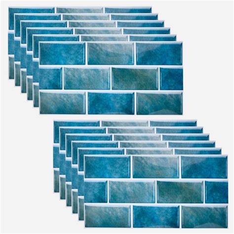 Amazon.com: 12 Sheets Brick Tile Stickers, Self Adhesive Wall Tiles ...