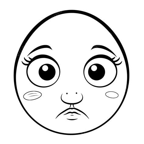 Drawing Of A Sad Face Coloring Page Outline Sketch Vector, Wing Drawing ...