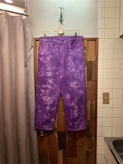 “Levi’s” 97’s「550」 purple dye&bleach denim pants made in USA | LAUGH