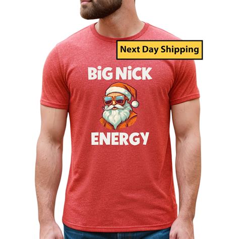 Men Funny Christmas Shirt, NEXT DAY SHIPPING Funny Santa, Big Nick ...