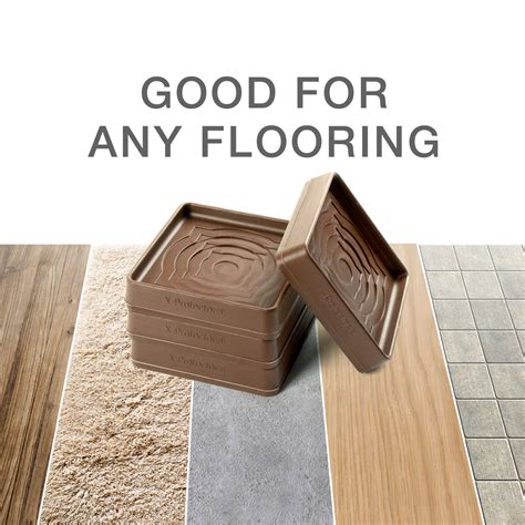 4 pcs 4" Furniture Pads Non-Slip Hardwood Floor Protectors X-PROTECTOR ...