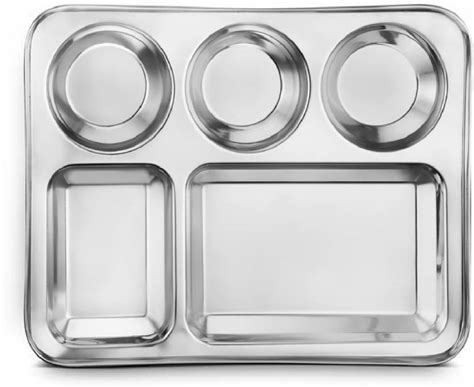 Classic Essentials Stainless Steel 5 in 1 Compartments Bhojan Thali ...