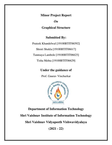 Minor - Gaurav Vinchurkar Department of Information Technology Shri ...