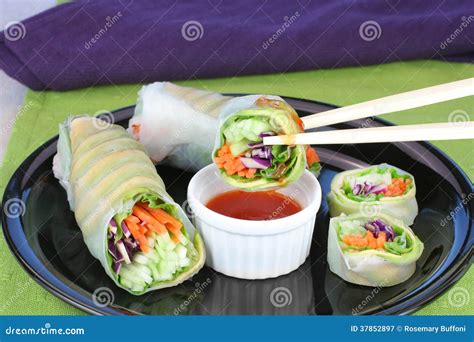 Vegetable Sushi with Dipping Sauce Stock Image - Image of napkin ...