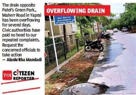 Hyderabad: Sewage overflow plugged after report on TOI app | Hyderabad ...