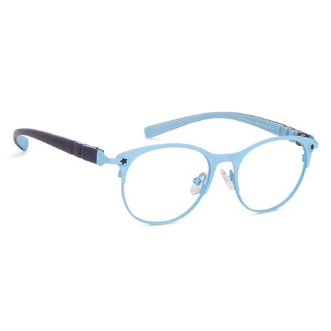 Buy Blue-Block Kids Computer Glasses: Sky Blue Blue Full Rim Cat Eye ...