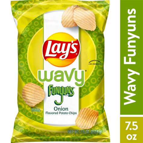 Lay's Wavy Funyuns Onion Flavored Potato Chips, 7.5 oz - Walmart.com