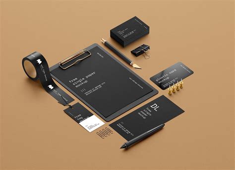 Free Scene Creator Stationery Mockup Scene PSD - Good Mockups