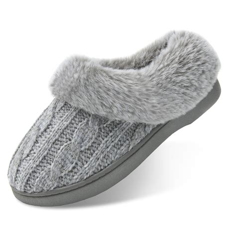 LORDFON Women's Winter Fuzzy Slippers, Fluffy House Slippers in ...