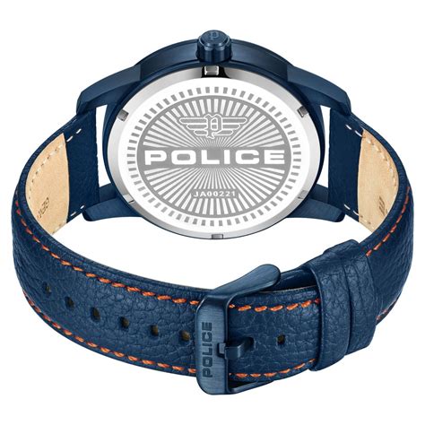 Buy Online Police Quartz Analog Blue dial Leather Strap Watch for Men ...