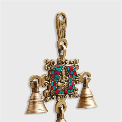 Buy Corsica Mystic India Brass Ganesha Bell Wall Hanging from Corsica ...