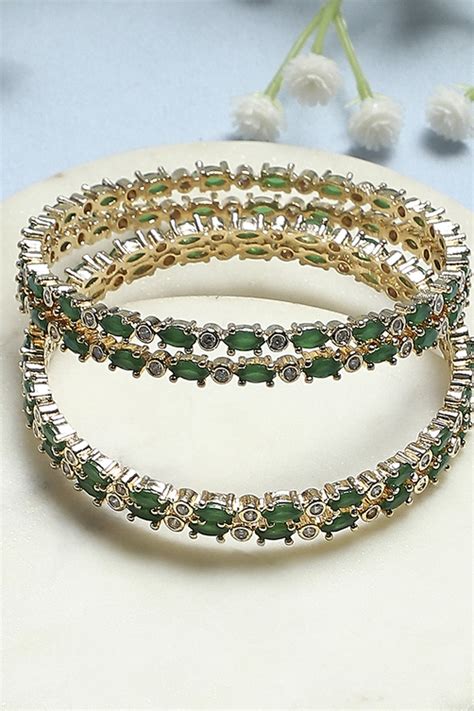 Buy Green Alloy Bangle Online at Biba India
