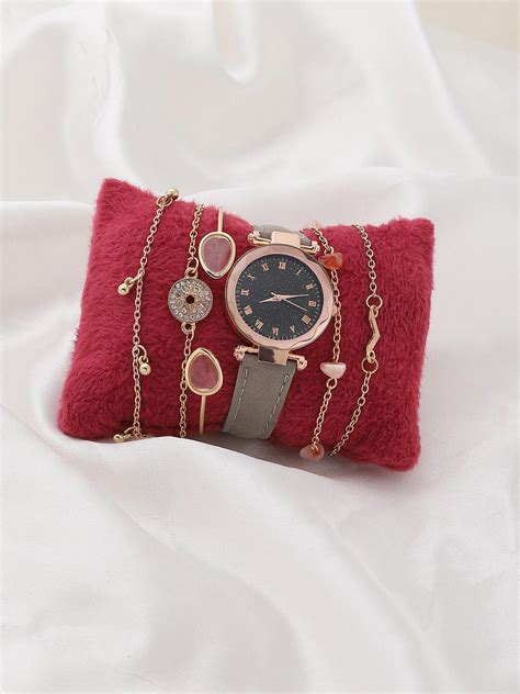 Buy HAUTE SAUCE Women Rose Gold Solid Watch Gift Set AW22_HSWB5036 ...