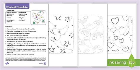 Windmill Templates - Pinwheels - Primary Resources
