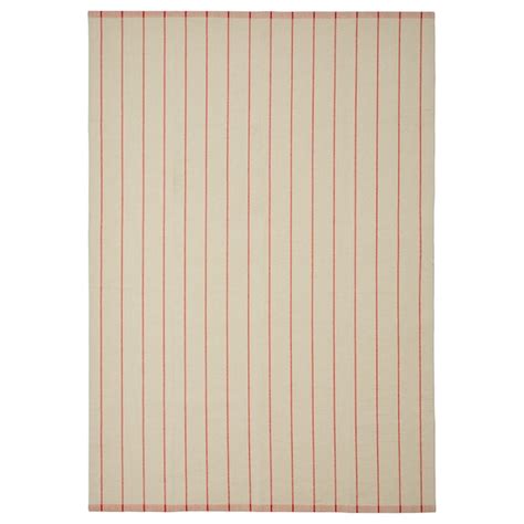 RIDSTIG rug, flatwoven, off-white/red, 170x240 cm (5'7"x7'10") - IKEA