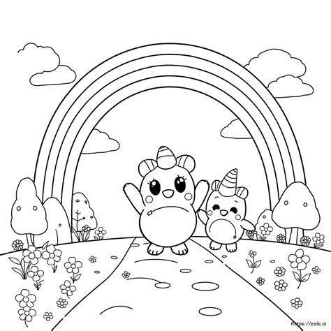 Gökkuşağı Num Noms Boyama Sayfaları