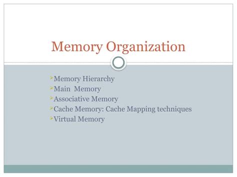 Memory Organization in Computer Architecture 的图像结果