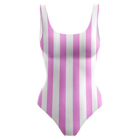 Pink Striped Swimsuit – Decisive Beachwear