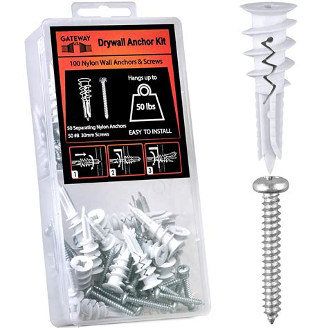 Buy GATEWAY U.S. Premium Fiberglass Reinforced Nylon Drywall Anchors ...