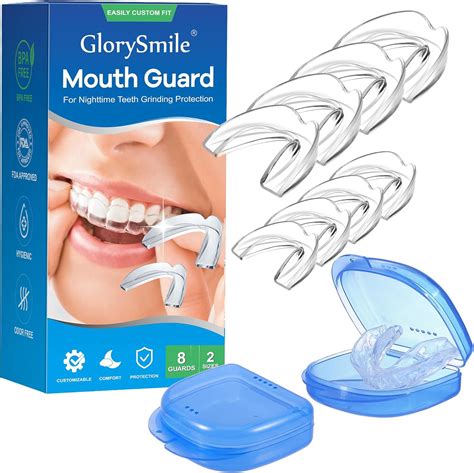 GlorySmile Mouth Guard for Clenching Teeth at Night, Upgraded Night Guards for Teeth Grinding ...