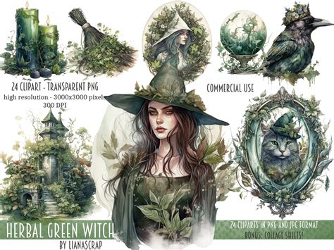 Green Witch Clipart