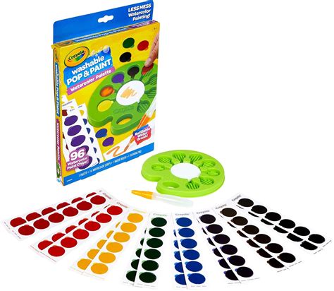 Amazon.com: Crayola Watercolor Pop & Paint Palette, Washable Paint Kit ...