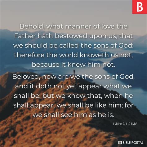 1 John 3:1-2 KJV picture - Bible Image- Bible Portal