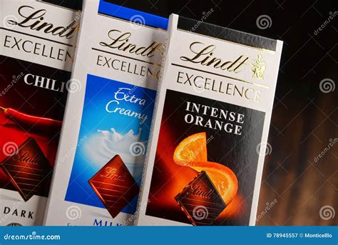Lindt Chocolate Bars of Different Tastes Editorial Photography - Image ...