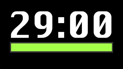29 Minute Timer [ Progress Bar ] - 4K 60 FPS - YouTube