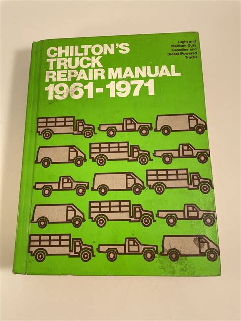 Chiltons Repair Manual 1/4 to 30 ton Truck & Van 1961-1971 | eBay