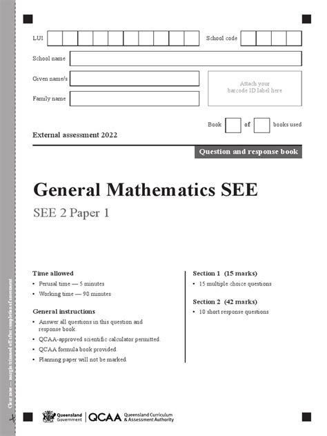Image result for General Math External Exam Matrices
