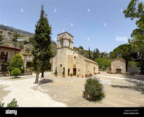 Historic two-aisled church Monastery church in courtyard Monastery ...