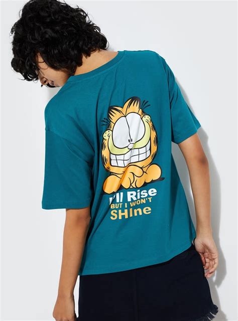 Buy URB_N Women Garfield Printed T-shirt Online at just Rs. 499.0 ...