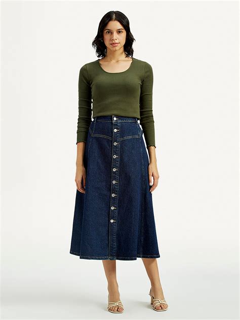 Women's Mid Rise Regular Fit Denim Skirt – Levis India Store