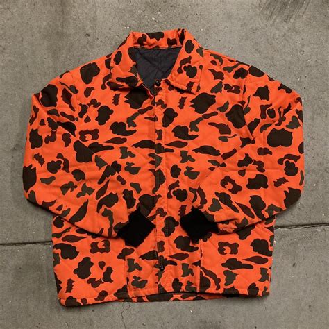 True vintage orange camo hunting jacket! Size xl... - Depop