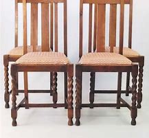 Image result for Etsy Vintage Walnut Dining Chairs