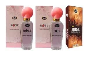 Buy 2 ROSE PERFUME 30ML EACH & 1 MUSK PERFUME 35 ml, PACK OF 3. Online ...