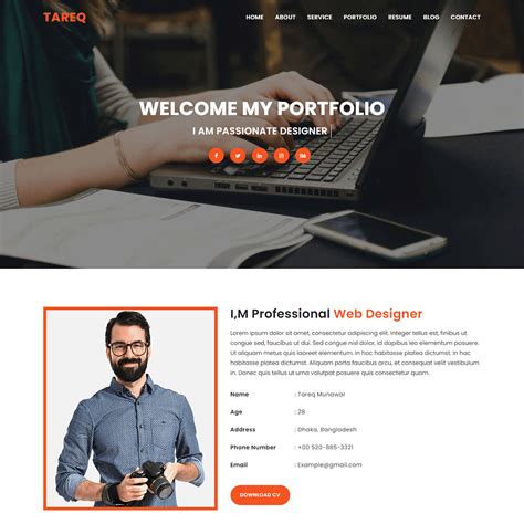 Image result for Portfolio Web Page HTML