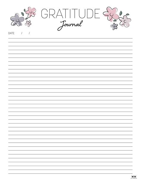 Gratitude Journal Templates - 23 FREE Printables | Printabulls